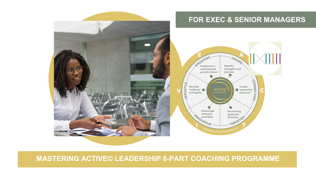 Mastering ACTIVE© Leadership 8-Part Coaching Programme Level 3 for Exec and Senior Managers – advanced leadership development